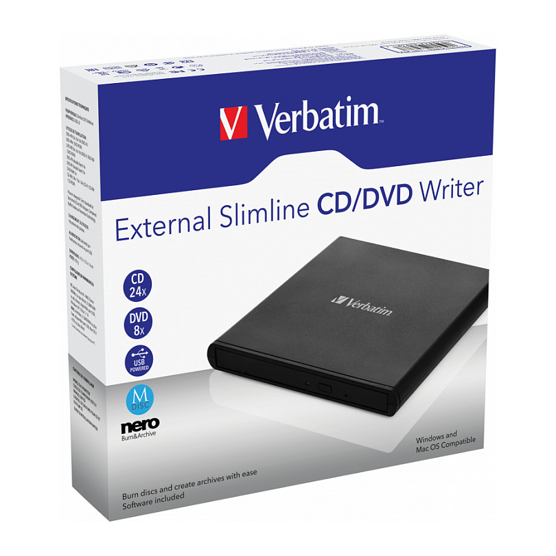 DVD e Jashtme Verbatim / Mobile DVD ReWriter / USB 2.0 / Light Version / 53504 - 3