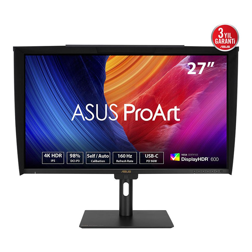 Monitor ASUS ProArt Display PA27UCGE / 27"/ 4K Ultra HD IPS / LED / 160Hz / 1ms / USB-A + USB-C + HDMI + DisplayPort - Zezë - 1