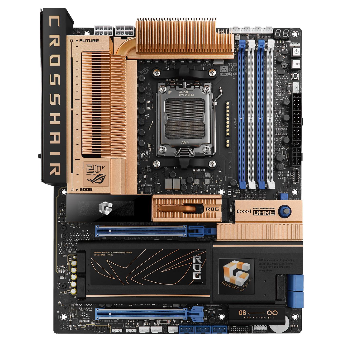 Pllakë Amë ASUS ROG CROSSHAIR 2006 / AMD AM5 / DDR5 / ATX / Wi-Fi 7 / 5GbE LAN