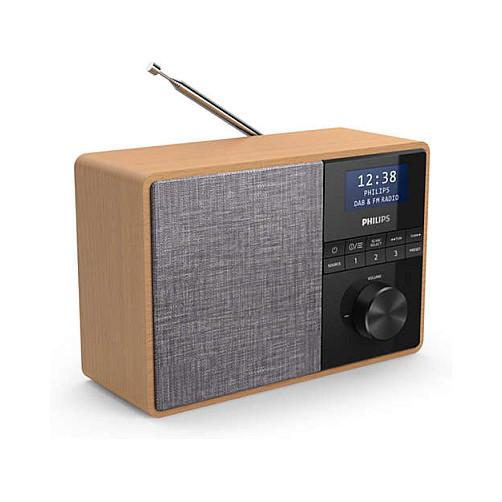Radio portative Philips TAR5505/10, DAB, DAB+, FM, Tuner digjital, 5 W RMS, Ekran LCD me ndriçim të bardhë, Bluetooth - zezë, gri, dru - 5
