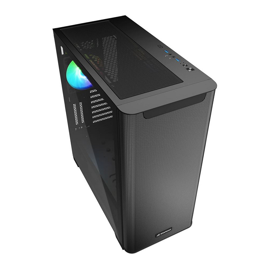 Kasë Midi Sharkoon M30 RGB – Zezë - 3