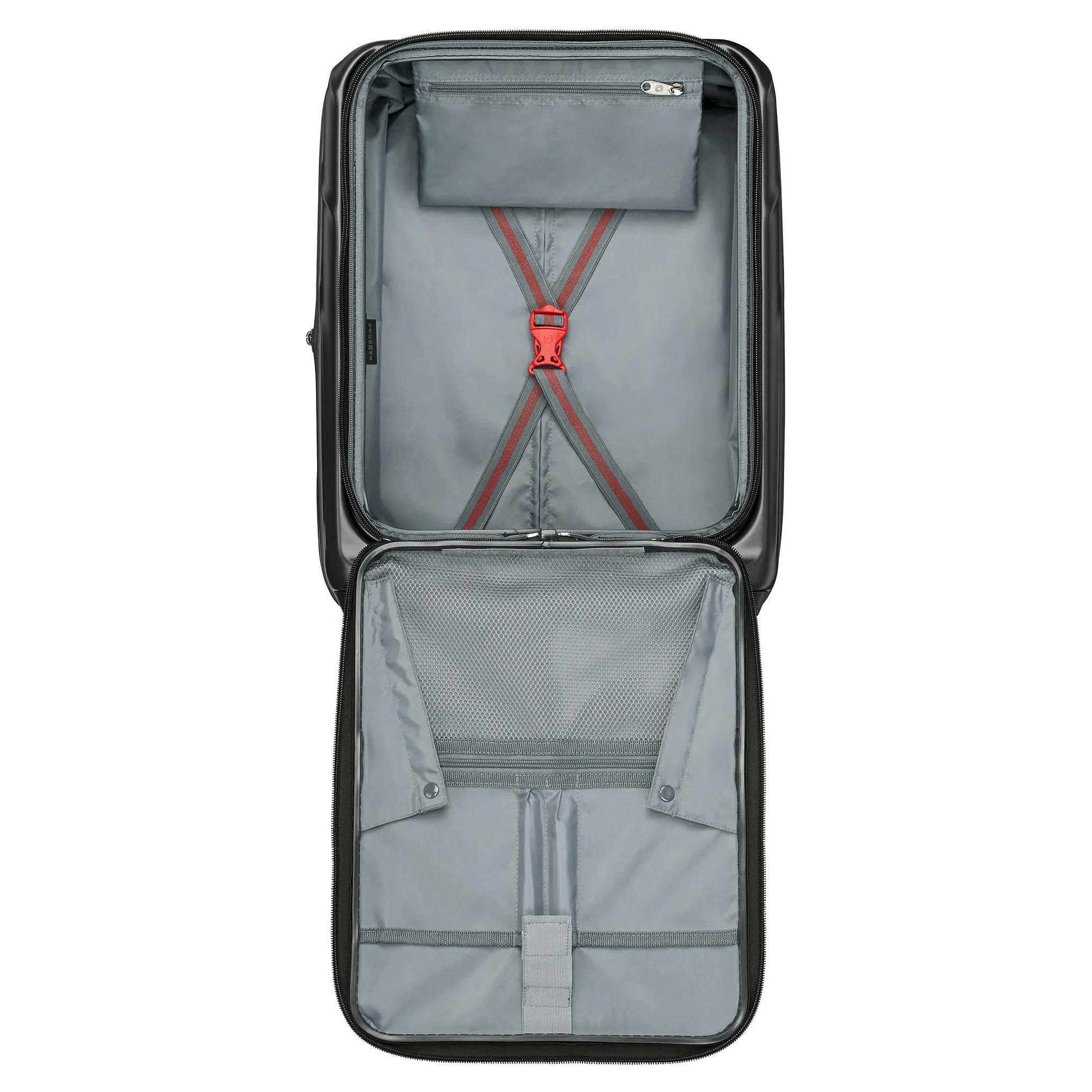 Çantë Kabine Wenger Amplix Carry-On / Hard Shell / Polycarbonate / 36 L / 45 L Expandable / 16" Laptop + 12" Tablet / 4 Spinner Wheels / Travel Sentry / USB-A + USB-C - Zezë - 10