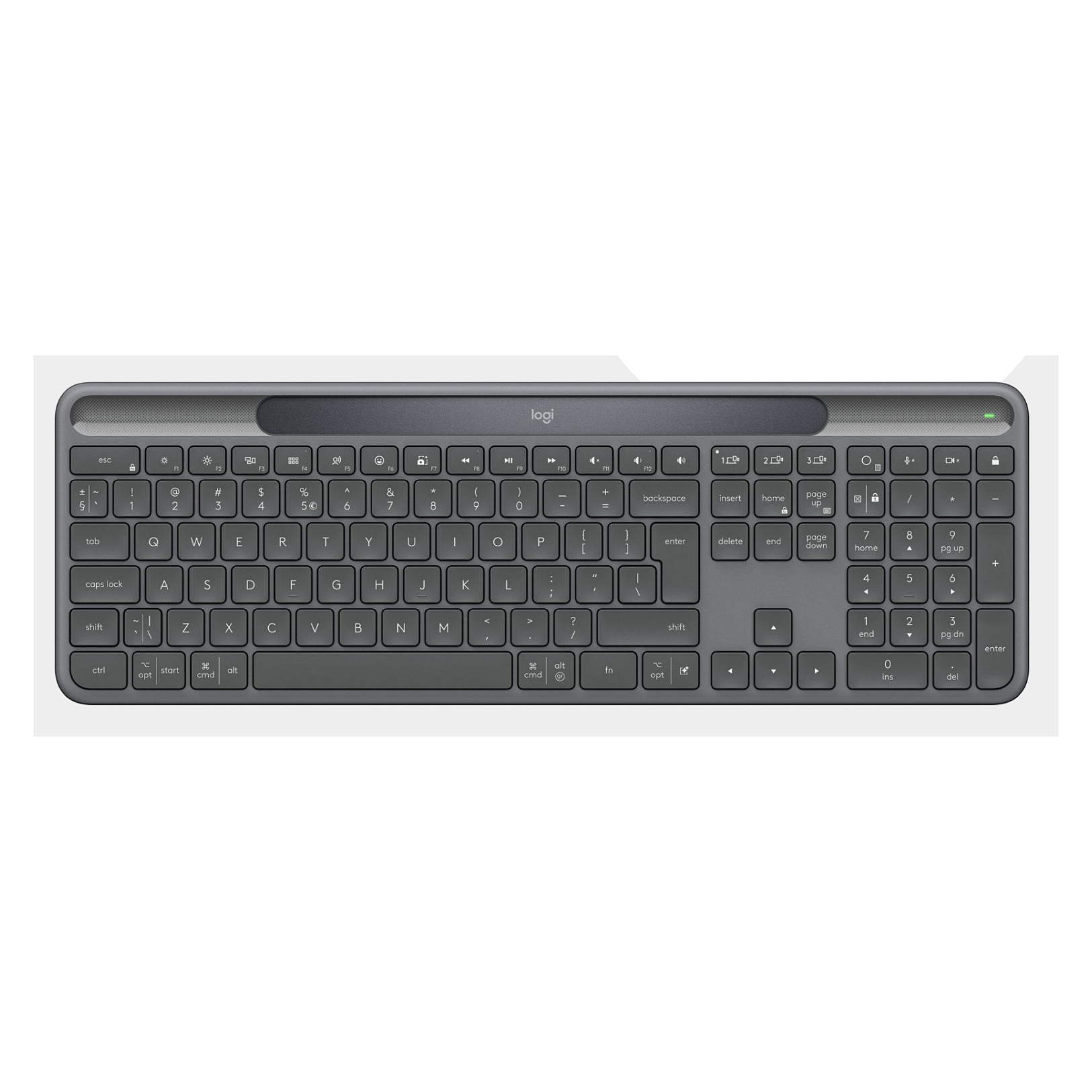 Tastierë pa kabllo Logitech Signature Slim Solar + K980 for Business / QWERTY / Scissor / RF Wireless + Bluetooth - Grafit