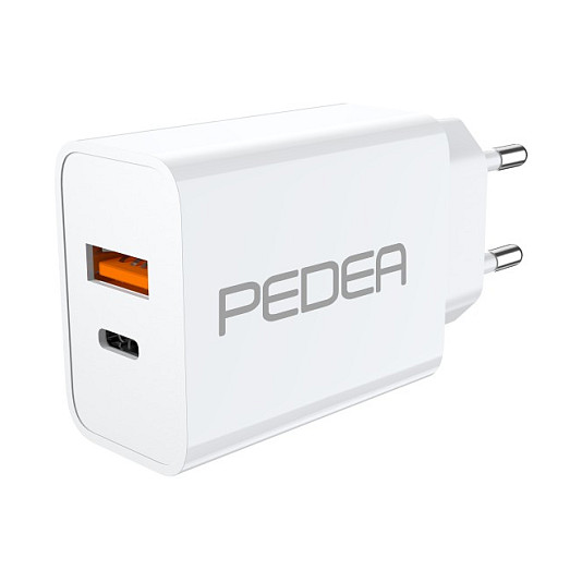 Karikues PEDEA Reiselader Dual / USB-C, USB-A / 20W – Bardhë