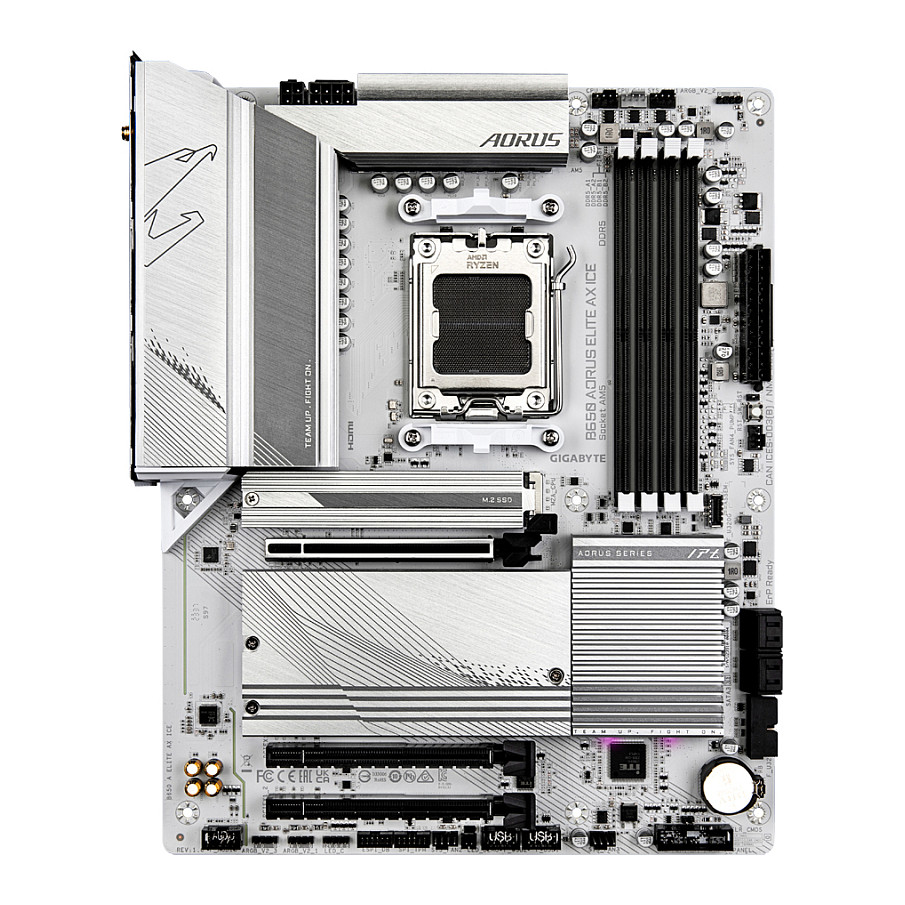 Pllakë Amë AMD AM5 Gigabyte B650 AORUS ELITE AX ICE / DDR5 / HDMI+DP - 3