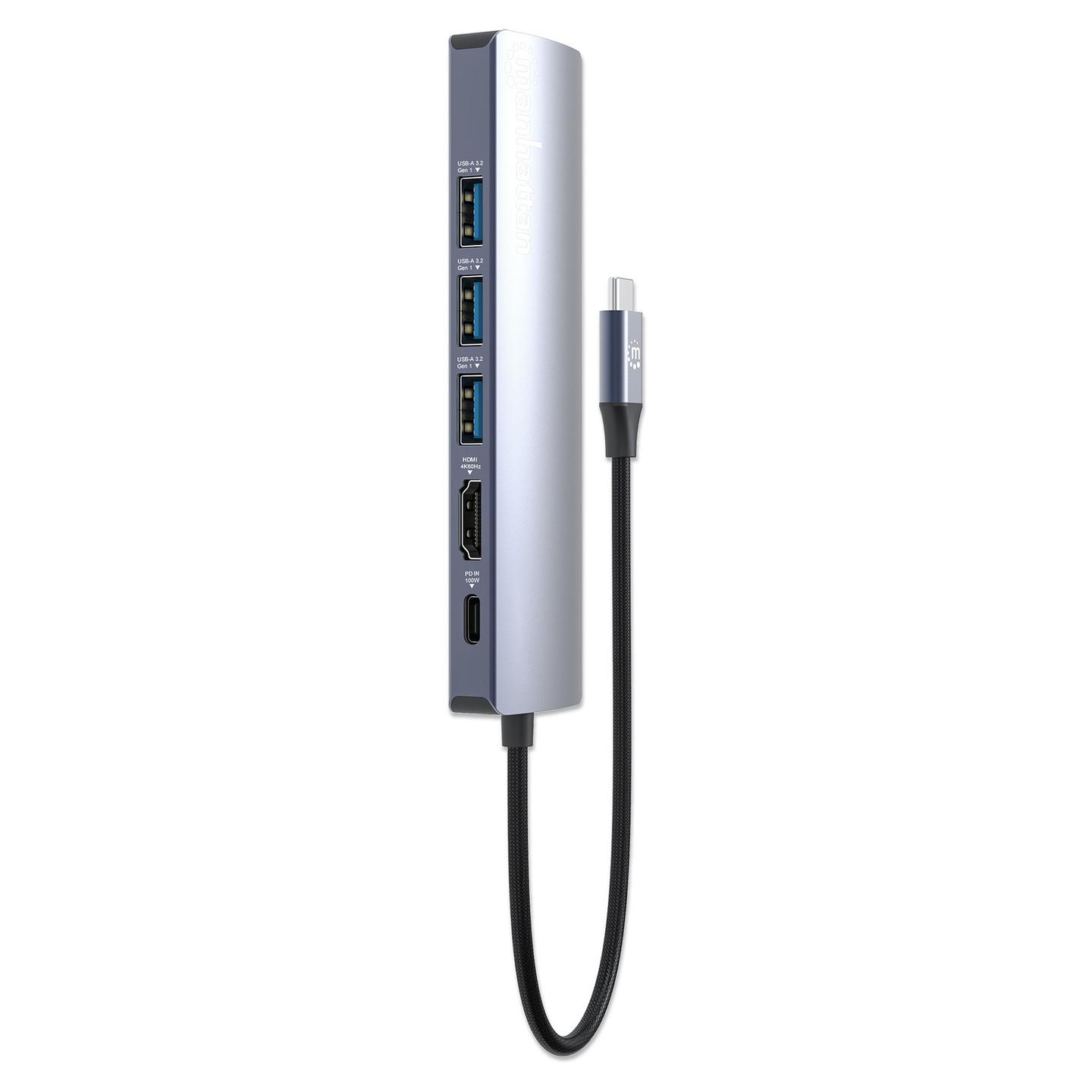 Docking Station Manhattan 153959 / 3x USB-A / USB-C / HDMI / Gigabit Ethernet / 100W PD – Argjend - 6