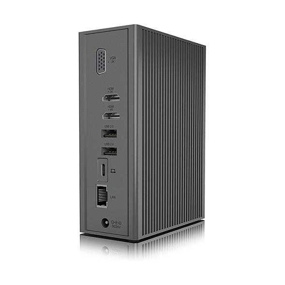 Docking Station ICY BOX IB-DK2262AC / 6x USB-A / 2x USB-C / 2x HDMI / VGA / Gigabit Ethernet / SD & microSD / USB-C PD 55W – Hiri - 3