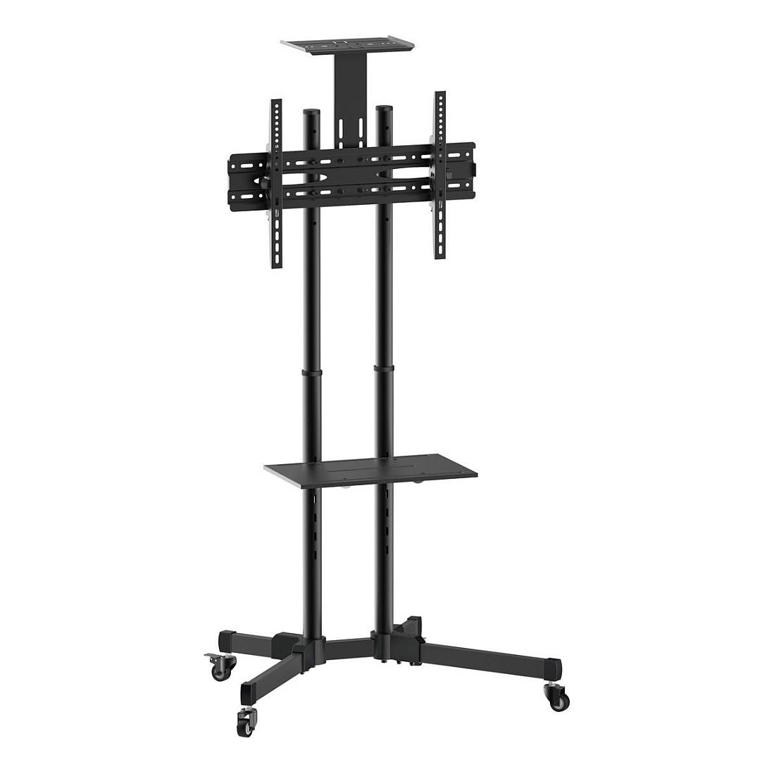 Mbajtëse për TV VALUE 17.99.1167 / 37–70" / deri 50kg / VESA 200x200–600x400 / Lartësi e Rregullueshme / Me Rrota - Zezë