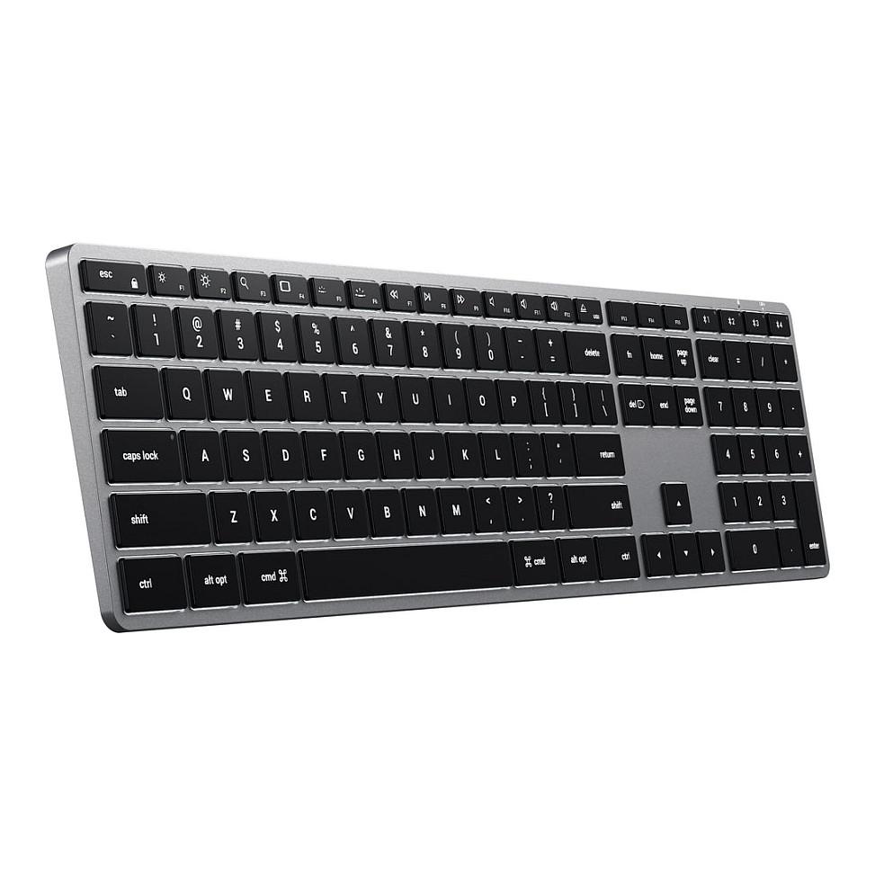 Tastierë Pa kabllo Satechi Slim X3 / Full-Size / QWERTZ Gjerman / Bluetooth / 4 Paisje / USB-C - Zezë/Hiri - 2