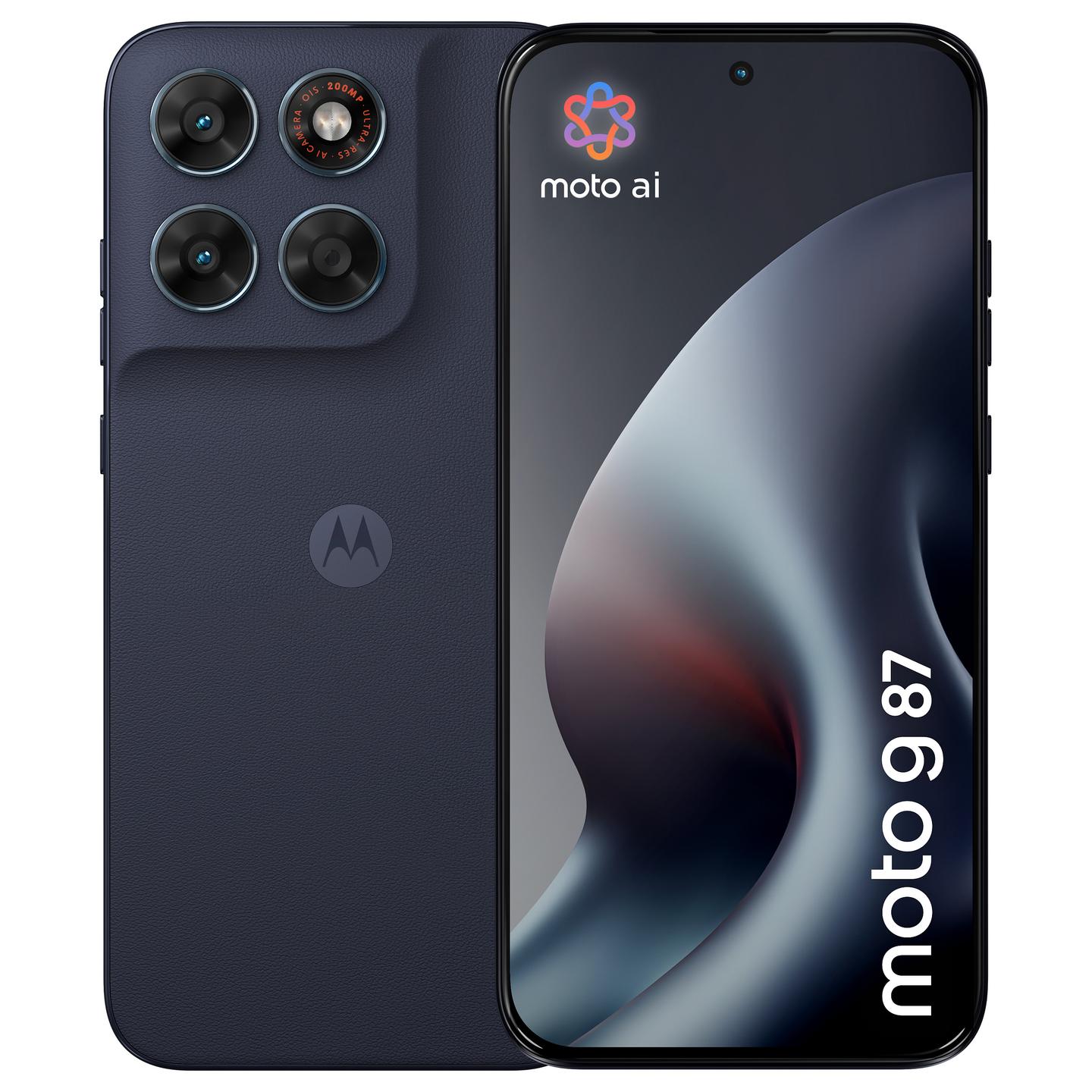 Telefon i Mençur Motorola moto g87 / 6.78" Extreme AMOLED / 120 Hz / Dimensity 6400 / 12 GB RAM / 256 GB / 5G / Dual SIM / 200 MP - Gri e errët