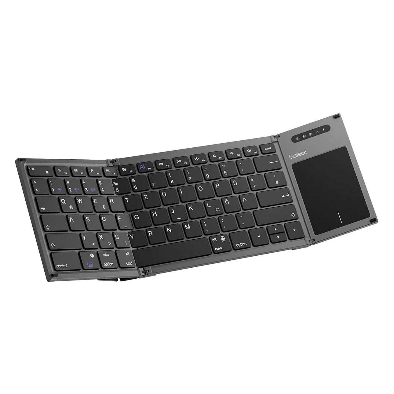 Tastierë Pa kabllo Inateck KB06101 / Kompakte / Touchpad / Bluetooth 5.3 + RF Wireless / QWERTZ – Hiri - 2