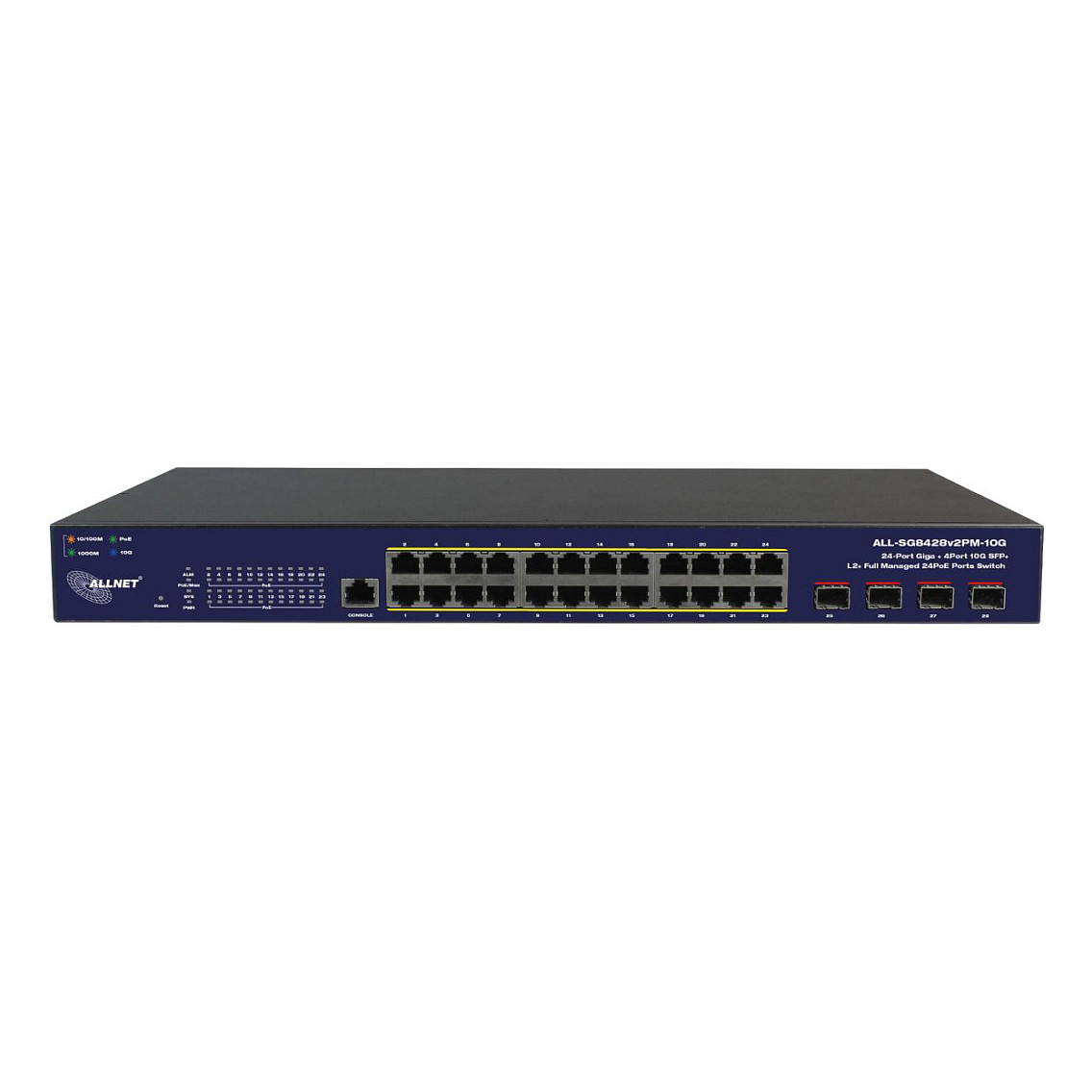 Switch ALLNET 24+4P Allnet ALL-SG8428v2FPM-10G POE M - 2
