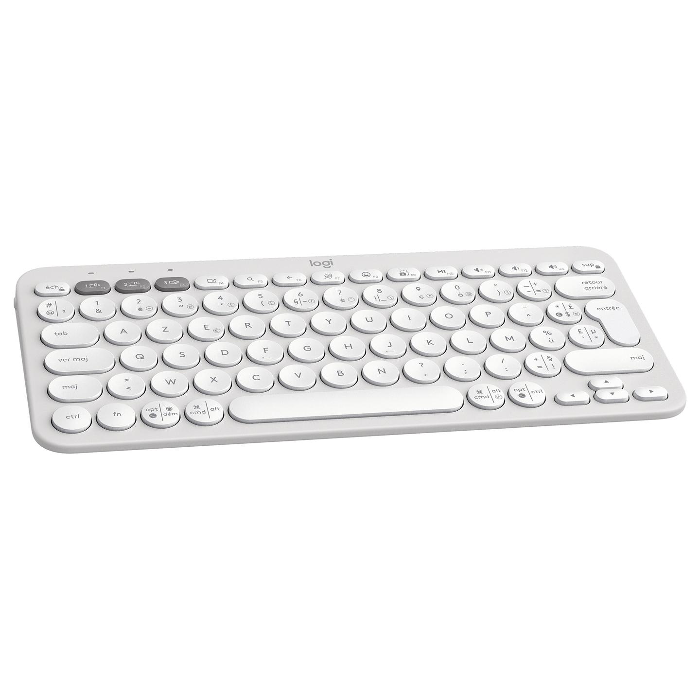 Tastierë pa kabllo Logitech Pebble Keys 2 K380s, Bluetooth, 10 Taste të Personalizueshme - Bardhë - 4