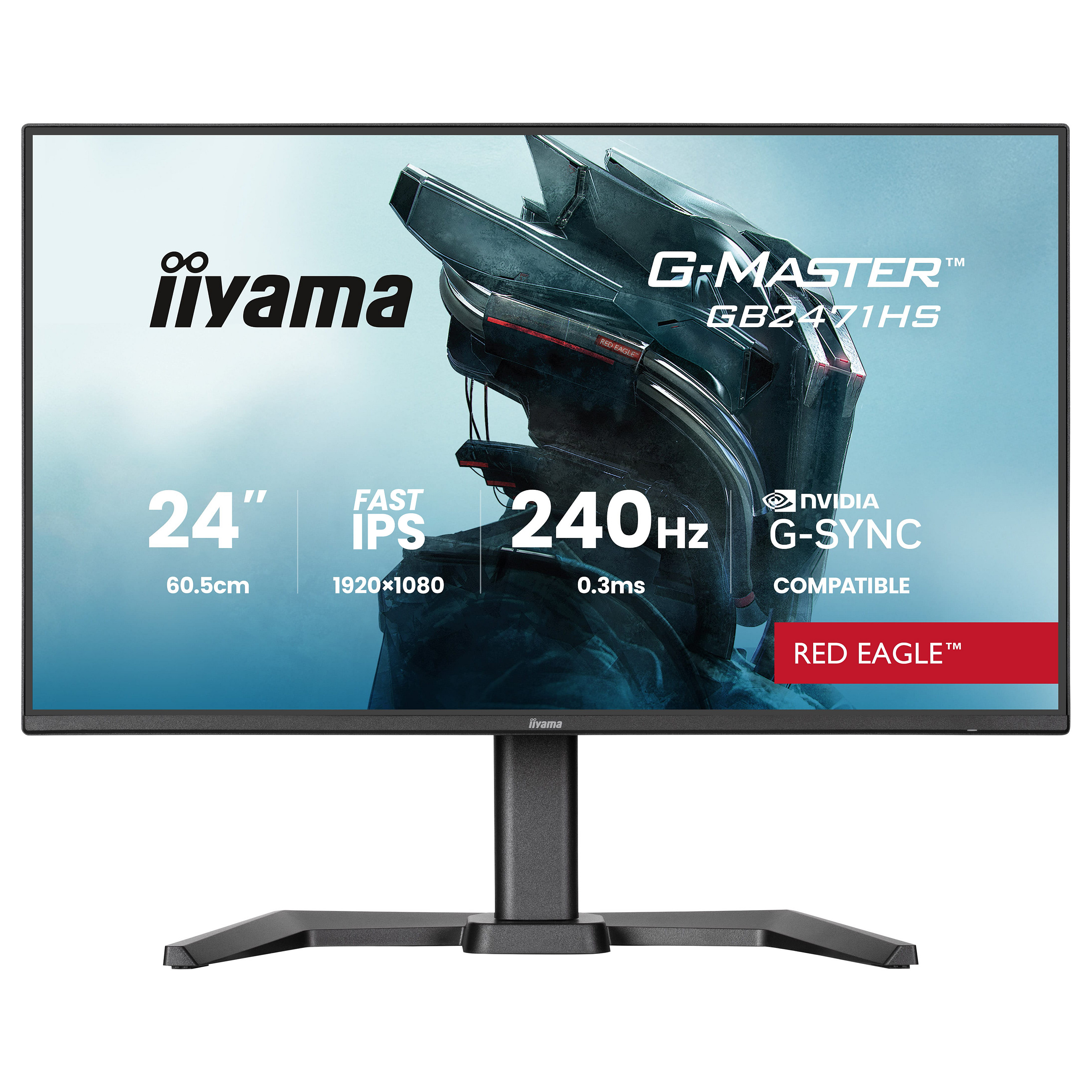Monitor Gaming iiyama G-Master GB2471HSU-B1 / 23.8"/ Full HD Fast IPS / 240 Hz / 0.3 ms / HDMI+USB+HDCP - Zezë - 1