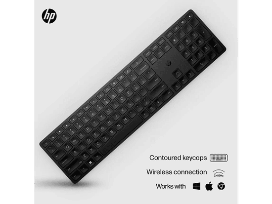 Tastierë pa kabllo HP 450 / 2.4GHz / Full-Size / Programmable / Low-Profile / QWERTY – Zezë - 3