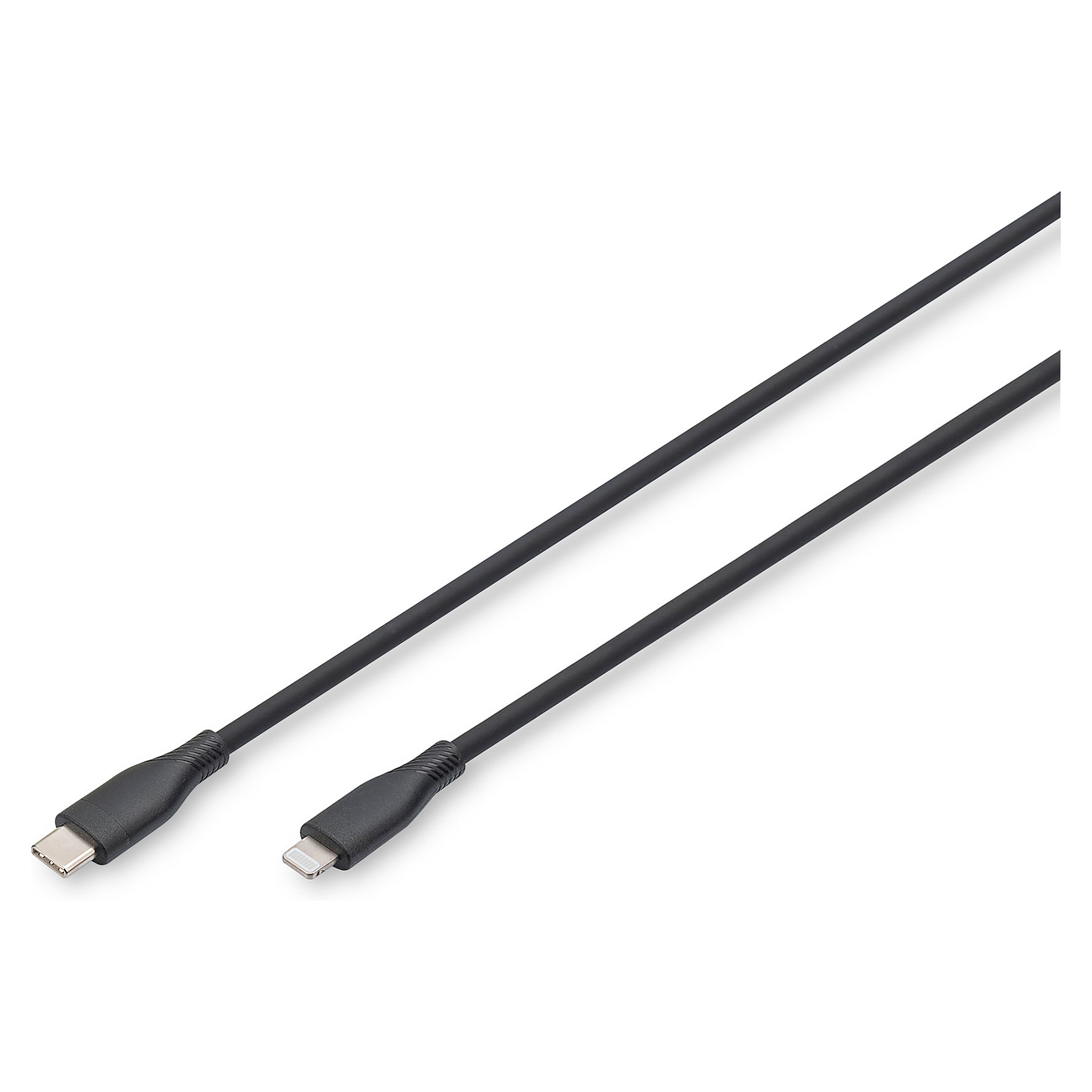 Kabllo USB DIGITUS USB 2.0 Cable Type C–Lightning Silicone 0.5m MFI  - Zezë - 1