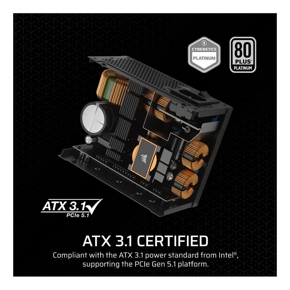 Furnizues Energjie Corsair SF Series SF1000 / 1000W / SFX / ATX 3.1 / 80 PLUS Platinum / Fully Modular - Zezë - 8