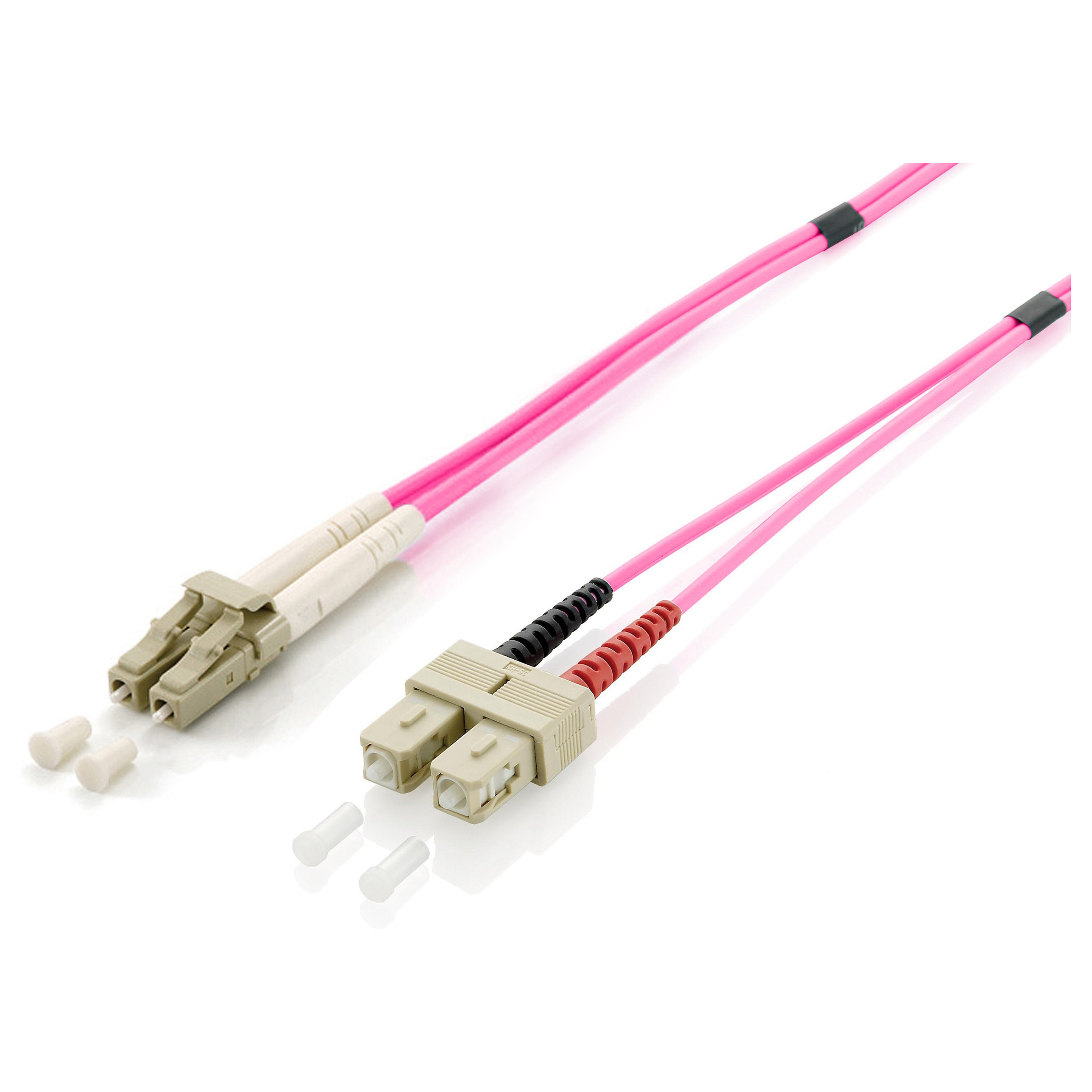 Kabllo për Rrjet Equip LWL Patch Cable LC–SC / 0.50m / Multimode Duplex OM4 – Polybag - 1