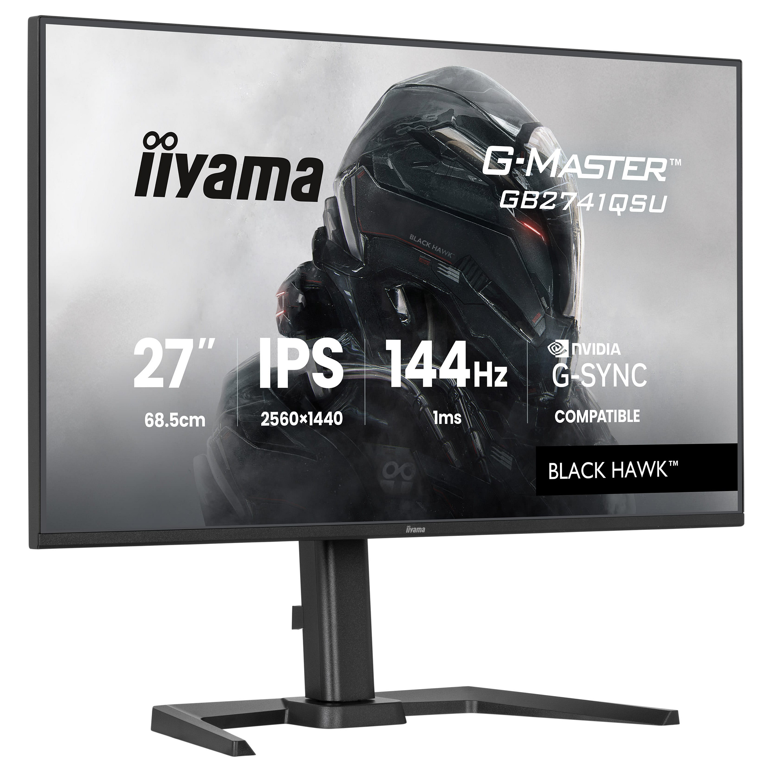 Monitor Gaming iiyama GB2741QSU-B1 / 27"/ 4K Ultra HD IPS / LED / 144 Hz / 1 ms / HDMI+USB+DP+HDCP - Zezë - 4
