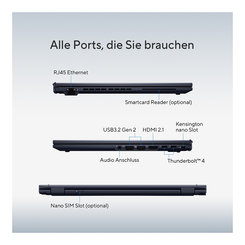 Laptop ASUS ExpertBook B5 / Ultra 7 155U / 16GB DDR5 / 512GB / 16" WUXGA IPS / Intel Graphics / DE  / e zezë - 15