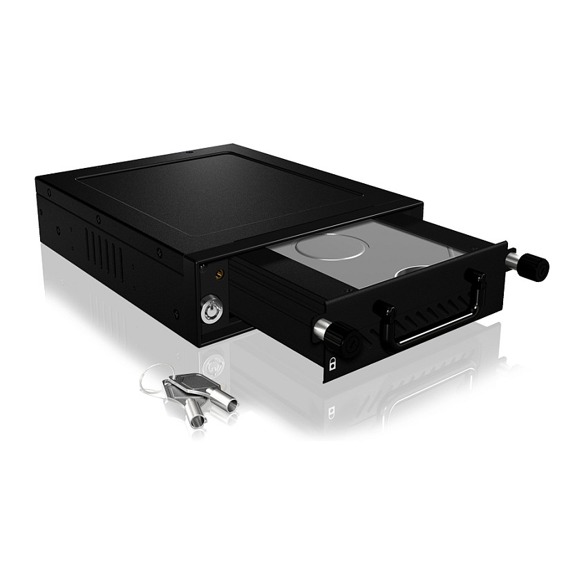 Rack për HDD/SSD ICY BOX IB-148SSK-B / 2.5"+3.5" / SATA III+SAS II / 5.25" / Hot Swap - Zezë - 2