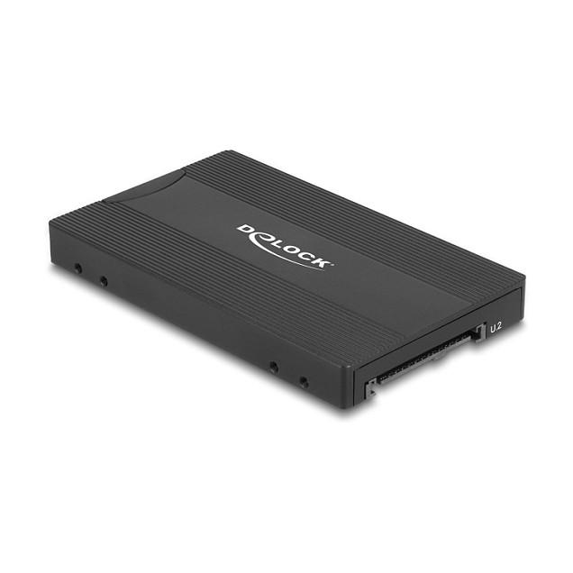 Adapter DeLOCK 64301, M.2 Key M NVMe në U.2, M.2 Key B SATA në SATA, për 2.5" - Zezë