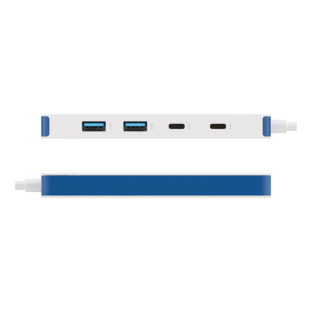 Hub Targus HyperDrive Flex HD5201BUGL / 4x USB-C / 5Gbps – Blu/Bardhë - 6