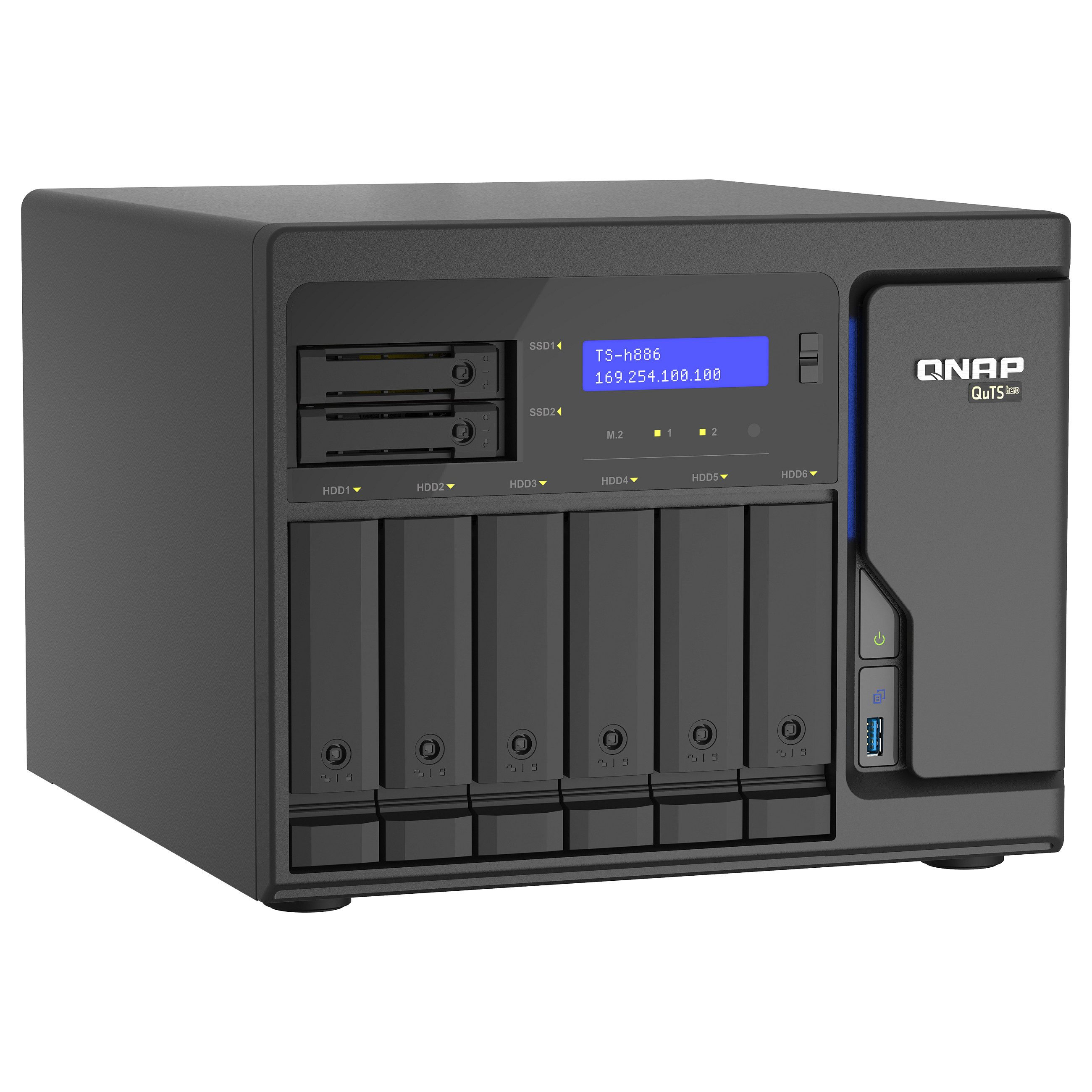 NAS QNAP TS‑h886‑D1602‑8G‑BRO 8‑Bay QuTS hero / Intel Xeon D1602 / 2x M.2 NVMe Gen3 / 8GB / 5‑Year Warranty - 3