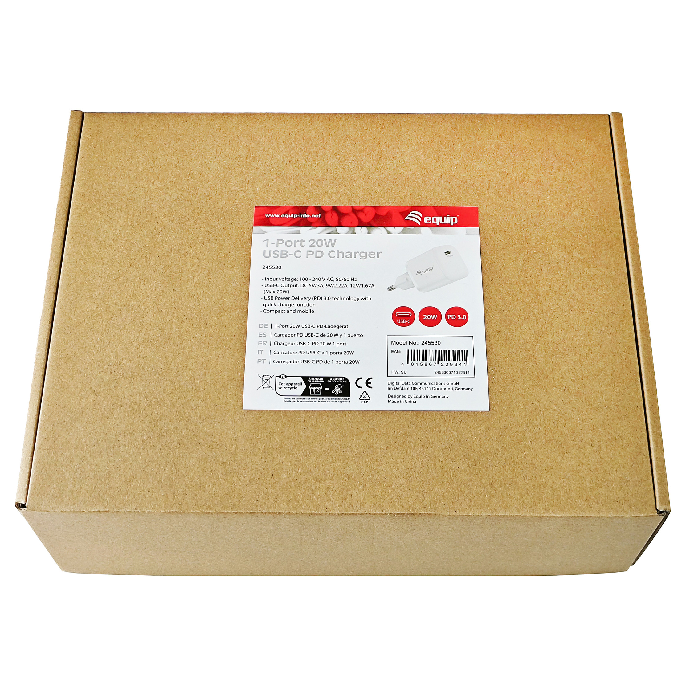 Karikues Equip 245520 / USB-C / 20W / Power Delivery 3.0 – Bardhë - 7