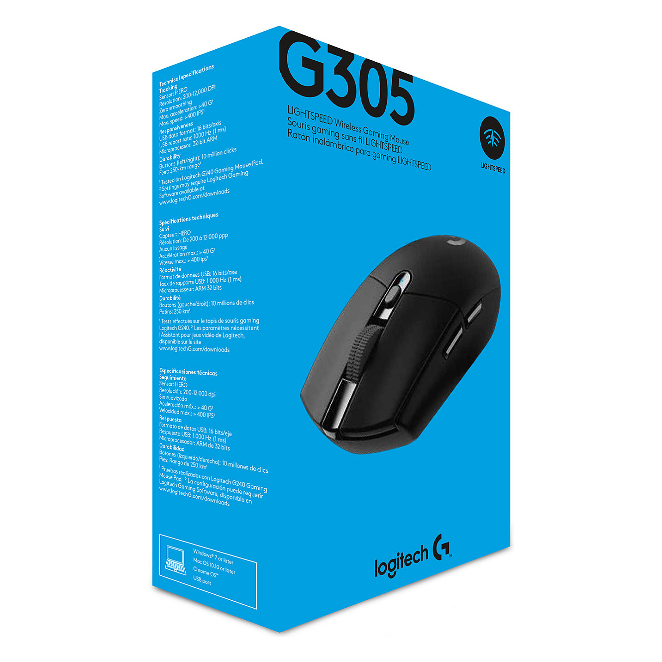 Maus Gaming Logitech G G305 Wireless Optical / 6 Butona / 2.4 GHz / USB Receiver - Zezë - 7