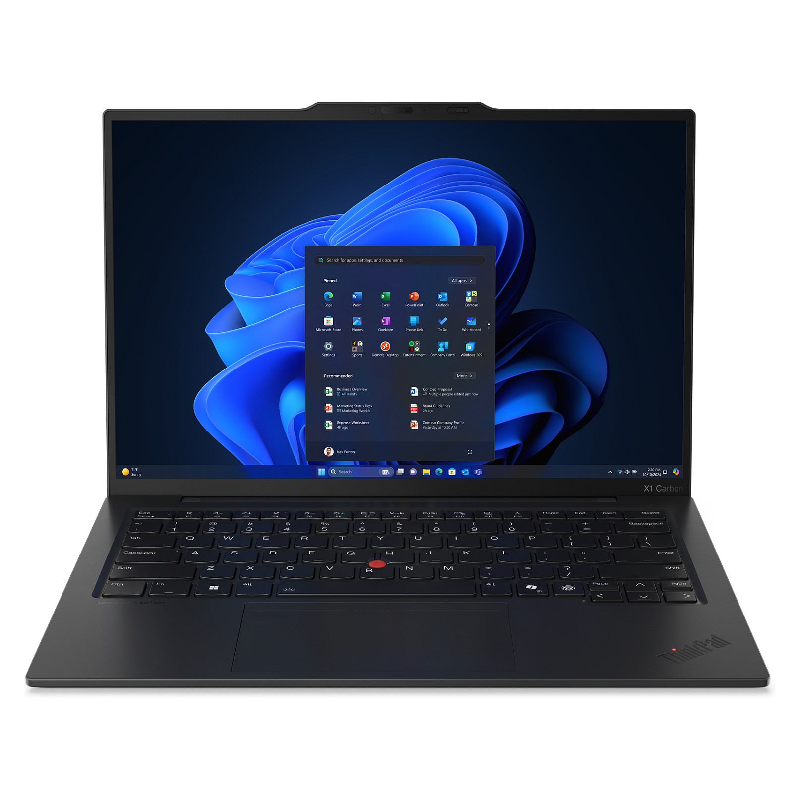 Laptop për punë Lenovo X1 Carbon G13 / Ultra7 - 265U / 64GB LPDDR5 / 2TB / 14" 2.8K OLED Touchscreen / Intel Graphics / DE  - Zezë - 1