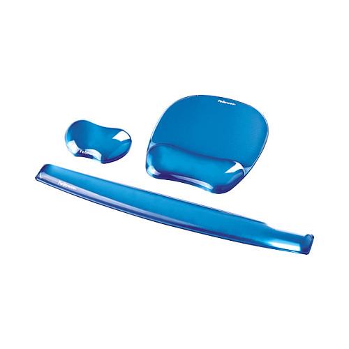 Mauspad Fellowes Crystals Gel / Mbështetëse për kyçin e dorës / Gel / 202 × 230 × 15 mm – Blu - 8