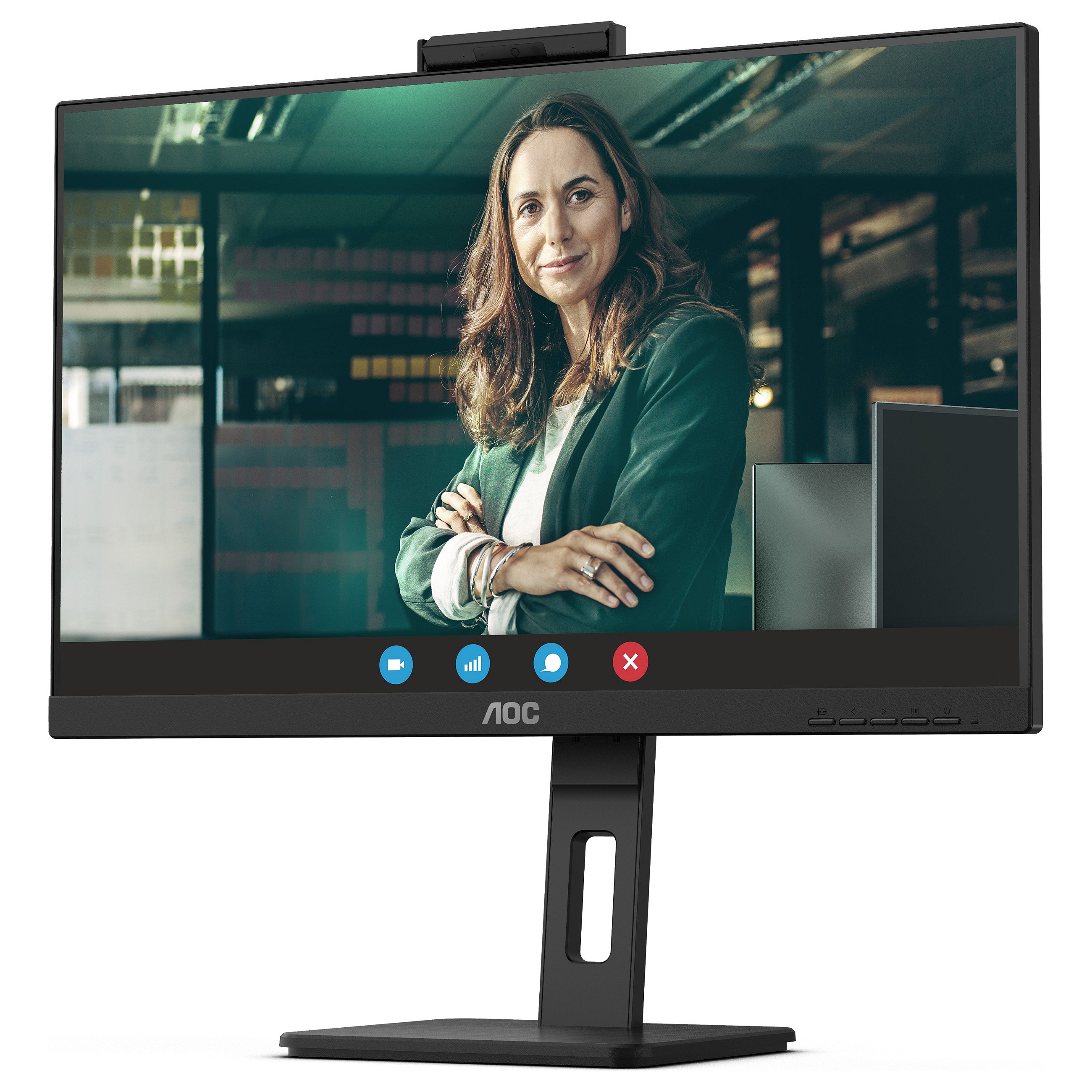 Monitor AOC Q27P3CW / 27″ / Quad HD IPS LED / 100Hz / 4ms / USB + HDMI + DP + USB-C / WebCam - Zezë - 6