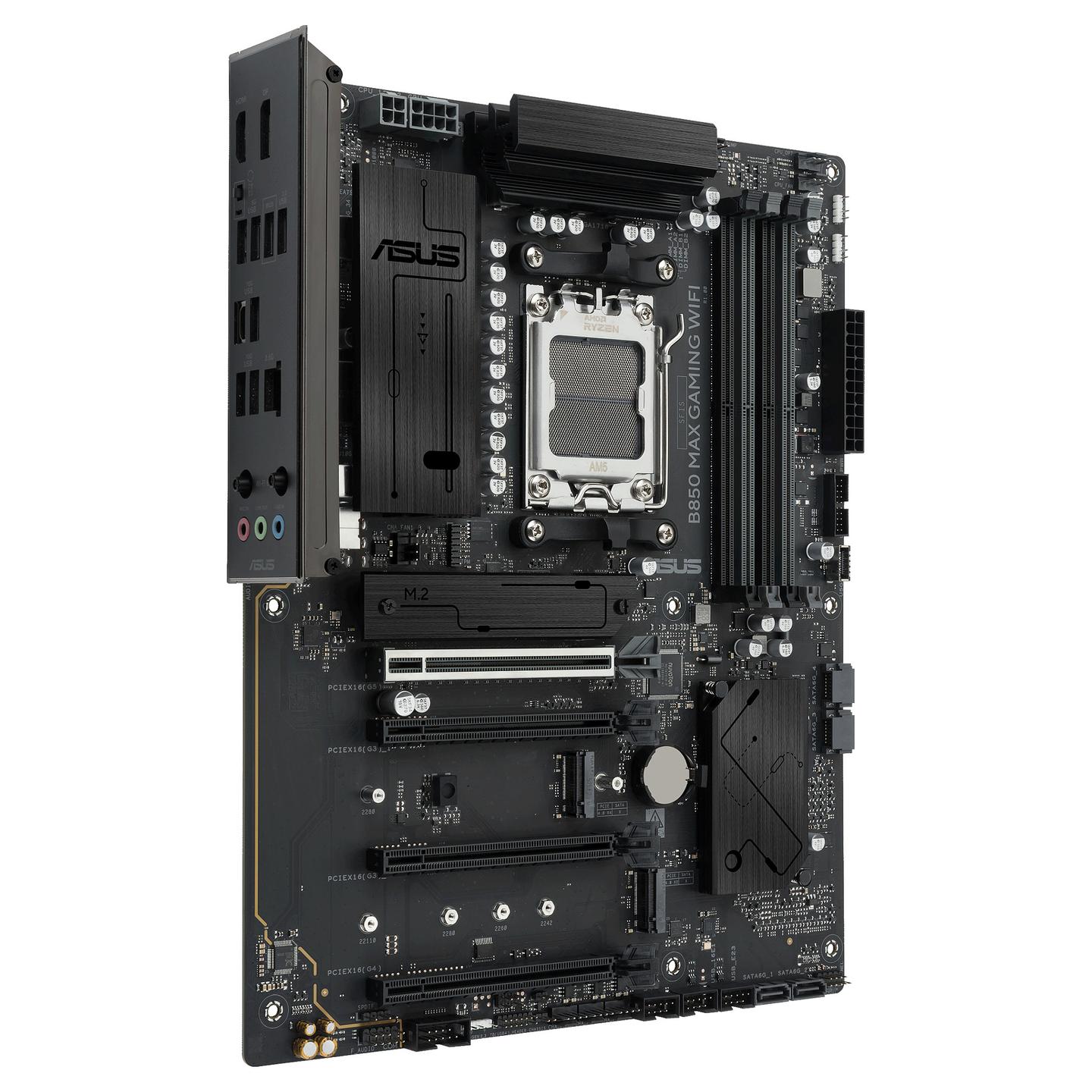 Pllakë Amë MB AMD ASUS B850 MAX GAMING WIFI, AM5, B850, DDR5, ATX, Wi-Fi 6E, Bluetooth 5.4, 2.5GbE LAN, HDMI, DisplayPort - 3