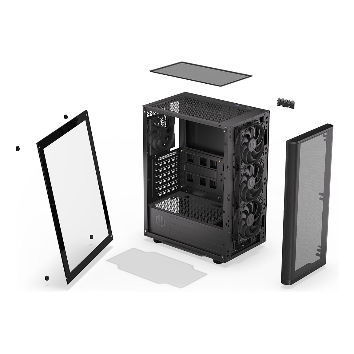 Kasë PC ENDORFY Ventum 200 Air / Tower / 4x 120mm Fan / Radiator 360mm / SSD 2.5" / HDD 2.5"/3.5" - Zezë - 29