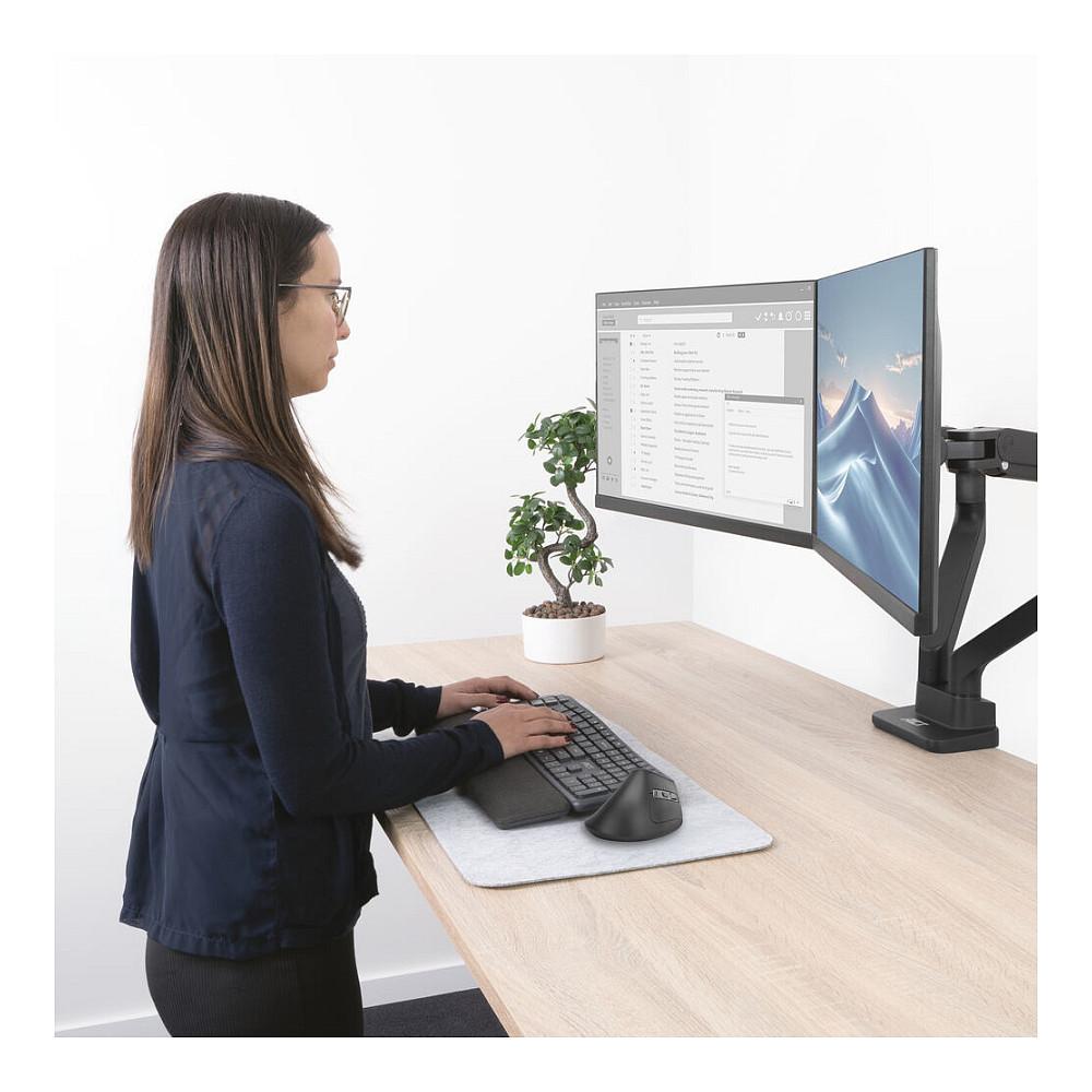 Tastierë Ergonomike pa kabllo ACT AC5450, Bluetooth, Multi-Connection, QWERTY/US, 111 Taste – Gri e Errët - 3