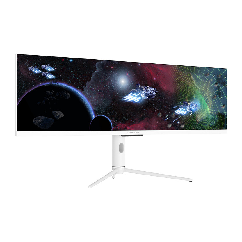 Monitor LC-Power LC-M44-DFHD-120 / 43.8" / Ultrawide Double Full HD IPS-ADS Curved/ 120Hz / 1ms / USB-C+HDMI+DP+USB - Bardhë - 2
