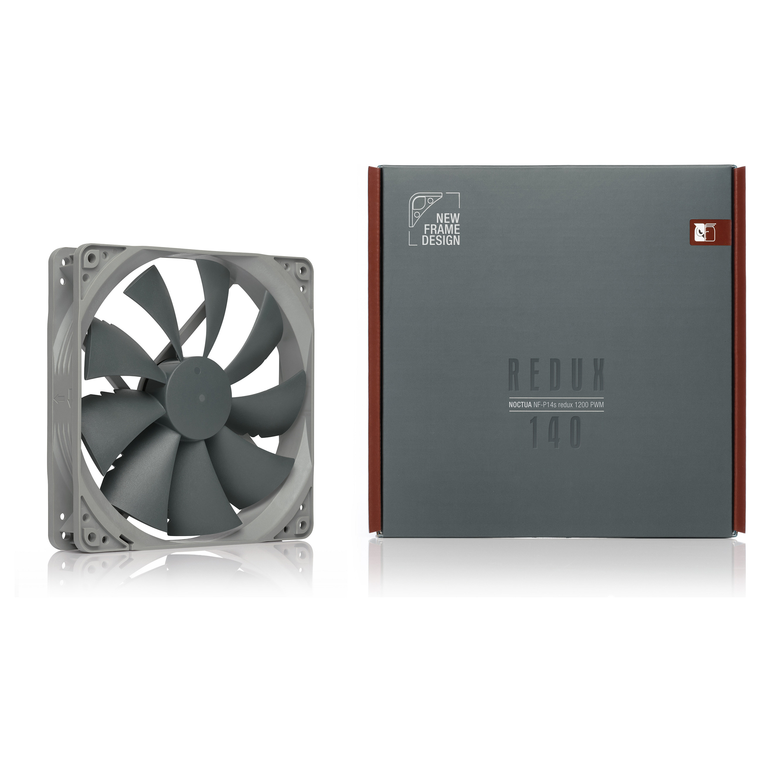 Ftohës për Kasë Noctua NF-P14s redux-1200 / 140mm / 350-1200 RPM / PWM – Hiri - 4