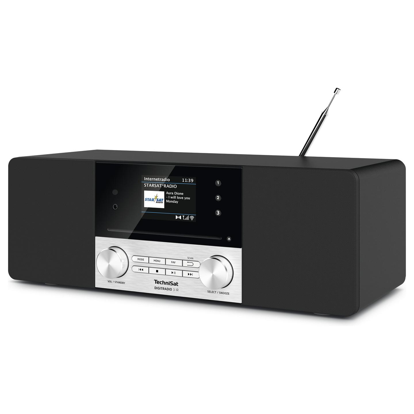 Radio Portative TechniSat DigitRadio 3 IR, DAB, FM, 20W, TFT 2.8" - 3