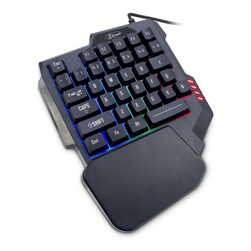 Tastierë Gaming Inter-Tech KB-3035 / Mini / 35 Taste / QWERTY / Wired / USB 2.0 / RGB - Zezë - 1