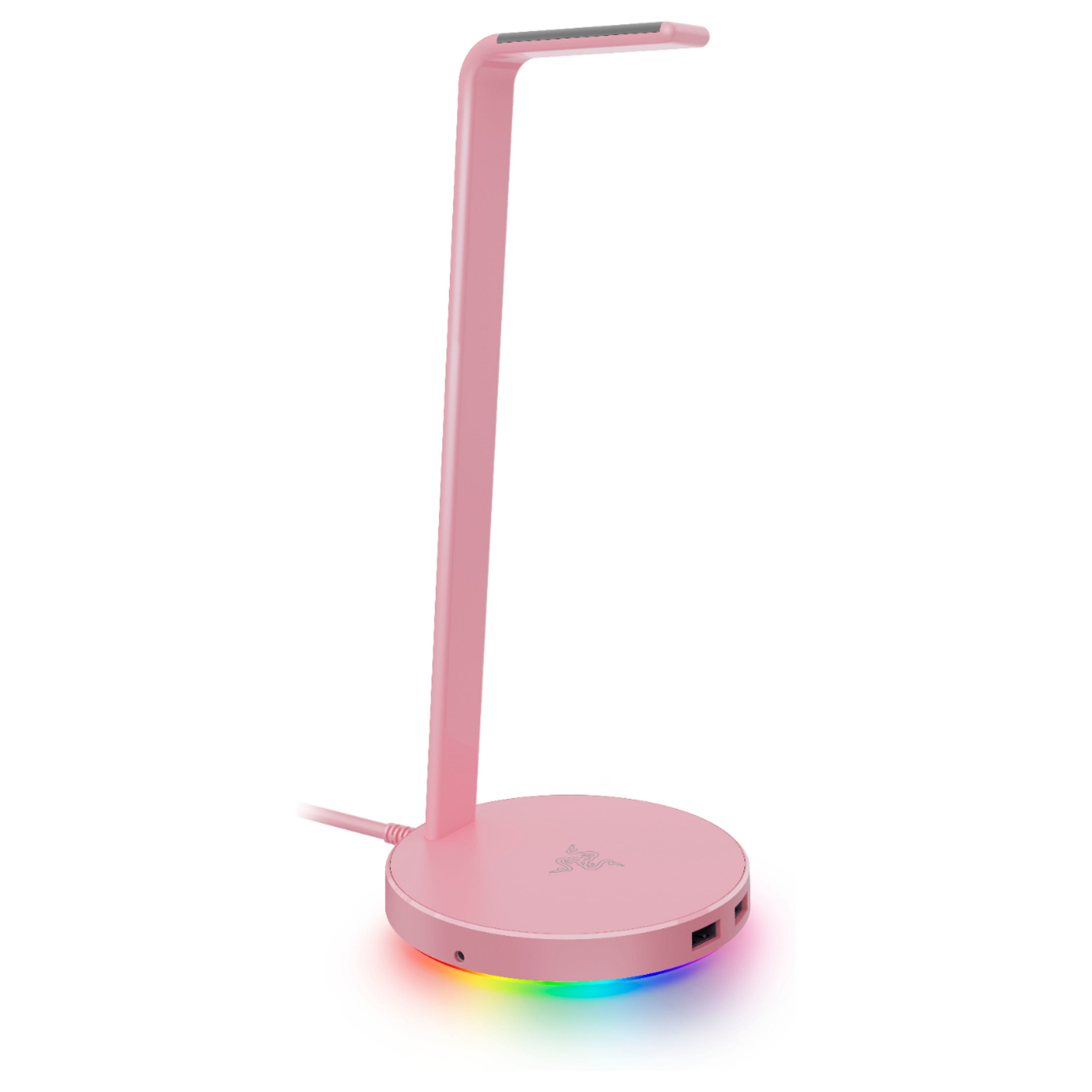 Mbajtëse për kufje Razer Base Station V2 Chroma / Aluminium / RGB - Rozë
