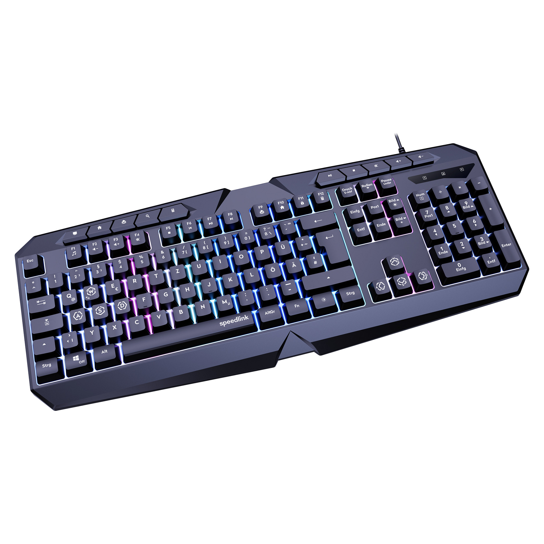 Tastierë Gaming Speedlink LUDICIUM RGB Wired / QWERTZ - Zezë - 2