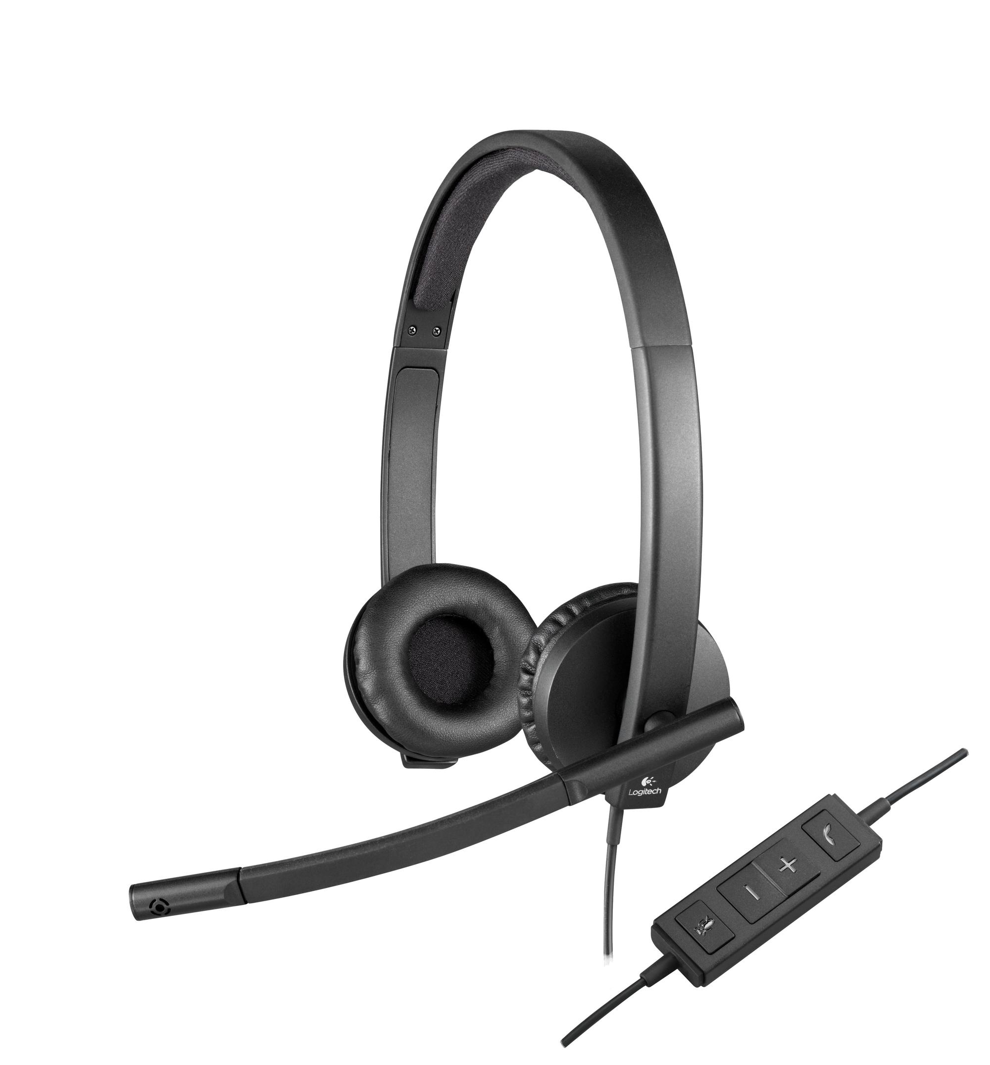 Kufje me Kabllo Logitech H570e Stereo 981-000575 / USB-A - Zezë