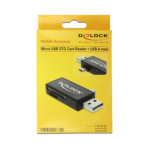Lexues Kartelash DeLOCK 91731 / SD / SDHC / SDXC / microSD / microSDHC / microSDXC / MMC / MS / USB 2.0 / Micro-USB / USB-A / OTG - Zezë - 2
