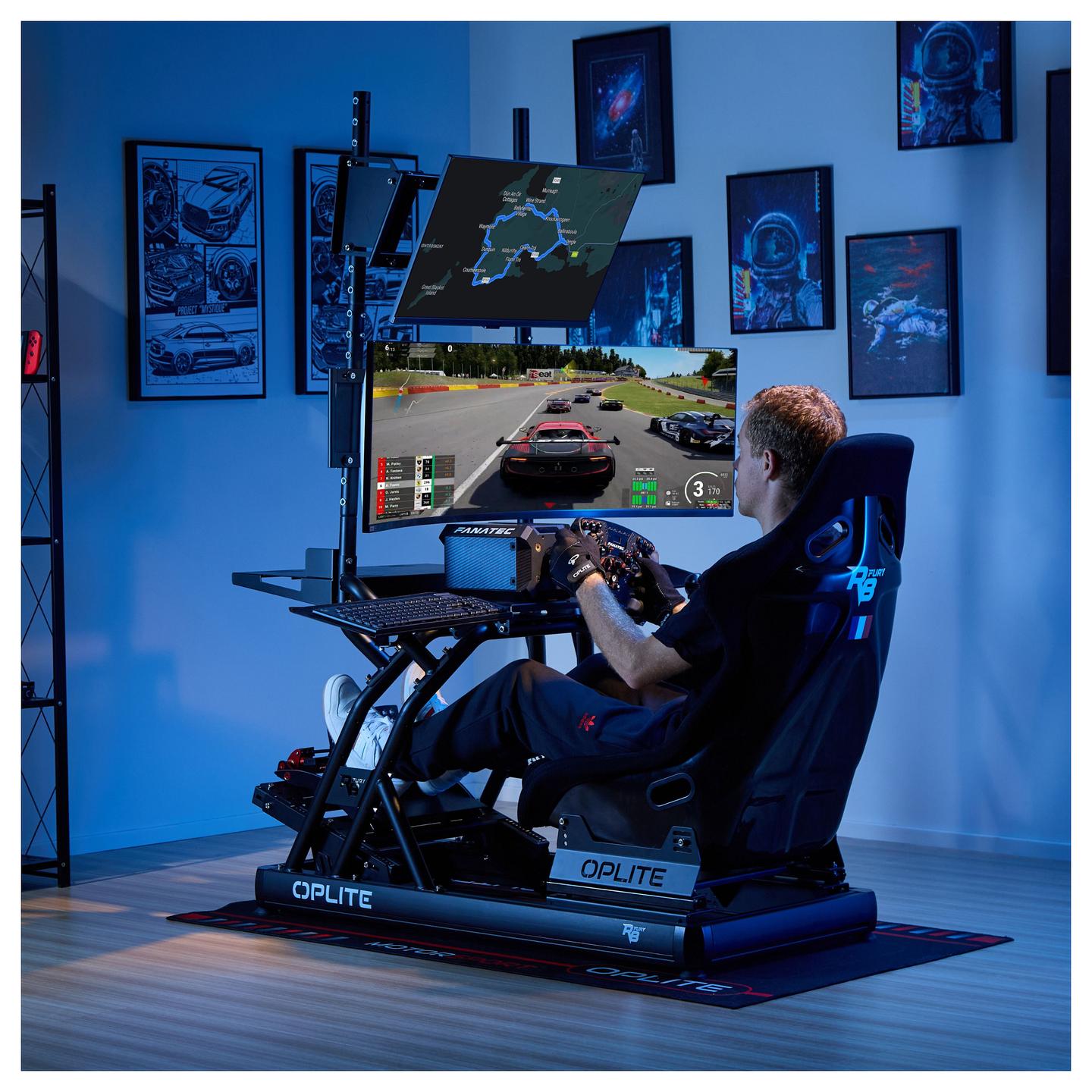 Mbajtëse për Monitor OPLITE OP-R8-SMSB / 1 Monitor / deri 57" / deri 30kg / VESA 75x75–400x200 / Lartësi e Rregullueshme - Zezë - 6