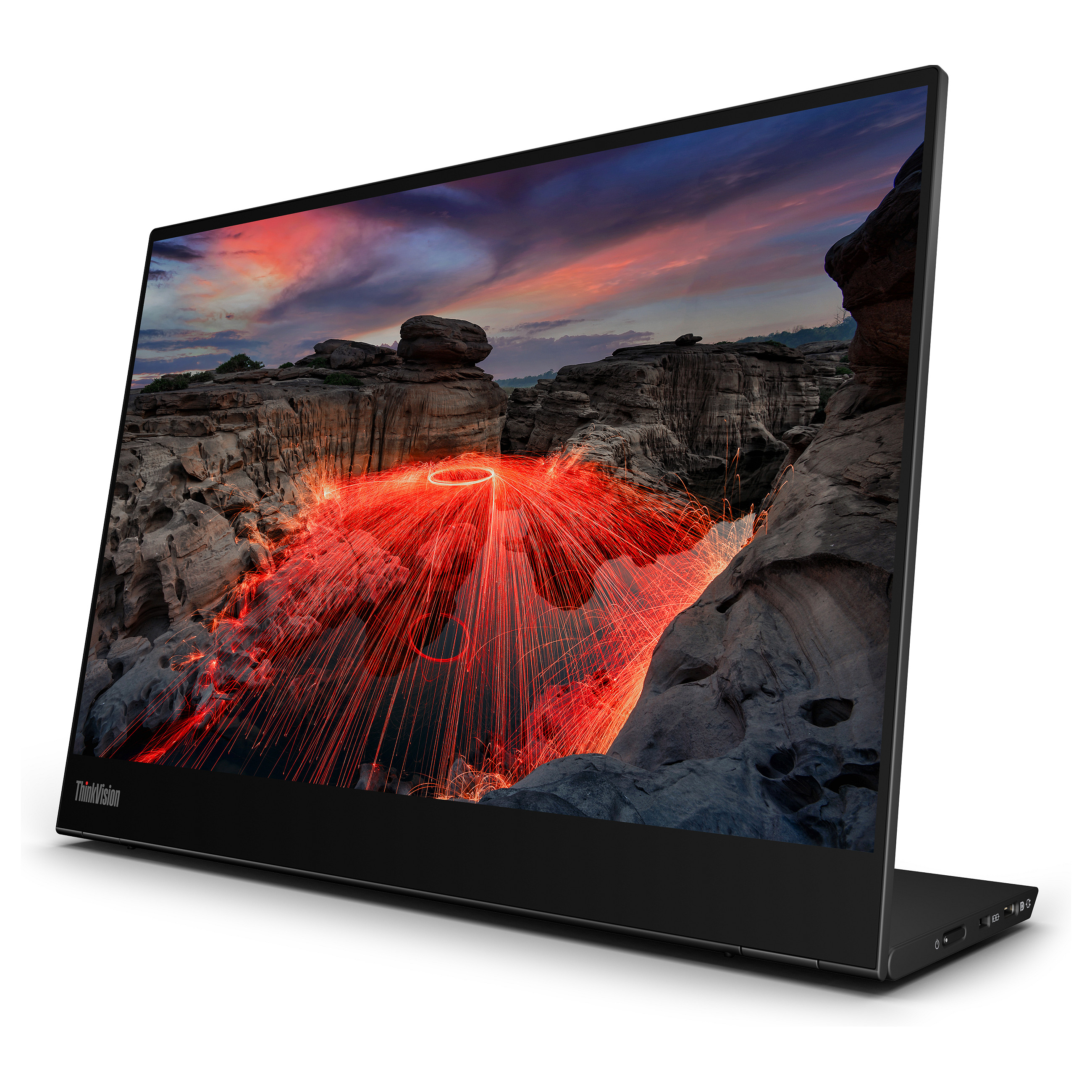 Monitor 35.6cm/14" (2240x1400) Lenovo ThinkVision M14t Gen 2 IPS Touch portable 6ms 60Hz 2xUSB-C Black - 3