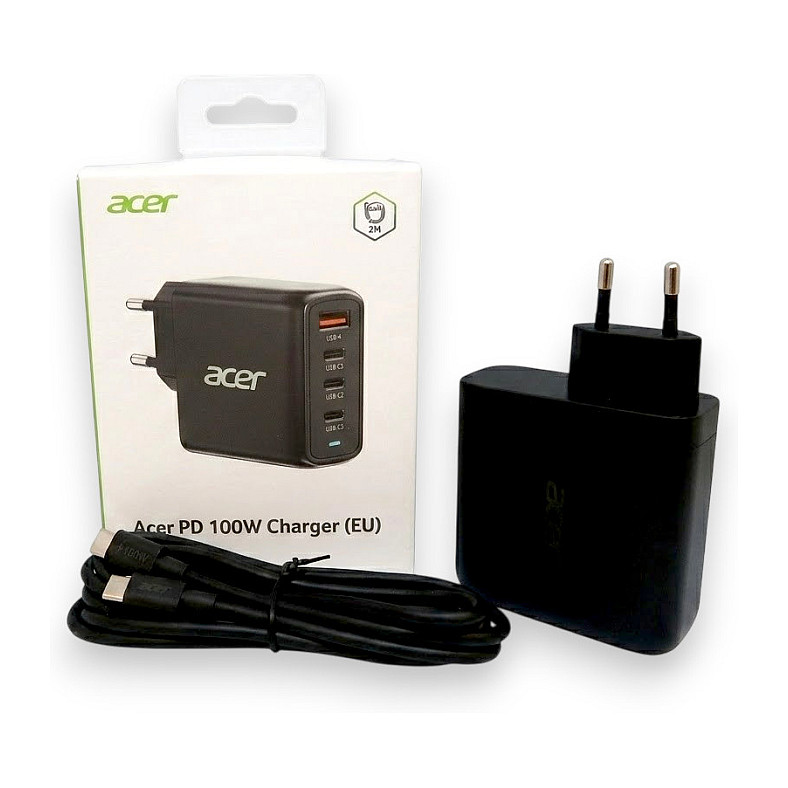 Karikues Acer ZL.ADTCC.00L / GaN / 100W / 3x USB-C / USB-A / PD / PPS - Zezë - 5