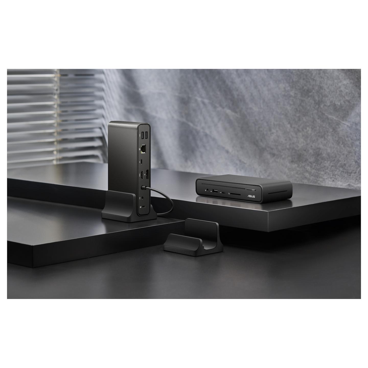 Docking Station ASUS DC300, 3× Video, HDMI 2.0, DisplayPort 1.4, USB-C, USB-A, Gigabit Ethernet, SD, PD 90 W – Zezë - 12