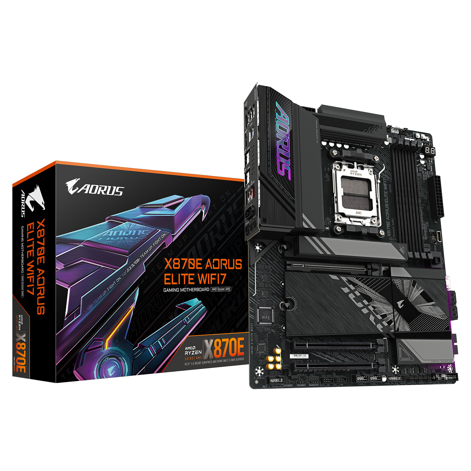 Pllakë Amë AM5 Gigabyte X870E AORUS ELITE WIFI7 ATX - 1