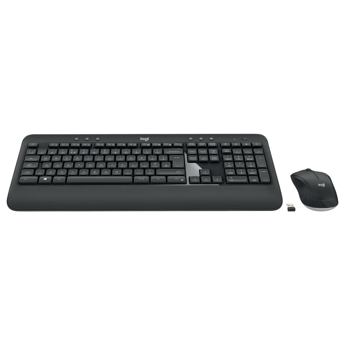 Combo Logitech MK540 Advanced / 2.4 GHz Unifying / Tastierë Full-Size / QWERTY / Pan Nordic / Maus 1000 DPI / 3 Butona - Grafit